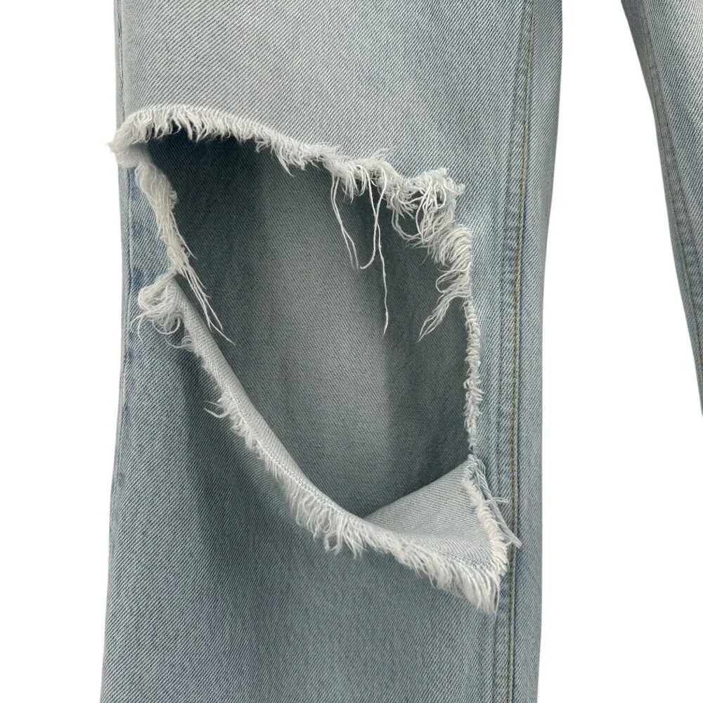 Boyish Womens 24 Jeans The Ziggy Authentic Rigid Organic Cotton Relaxed Straight